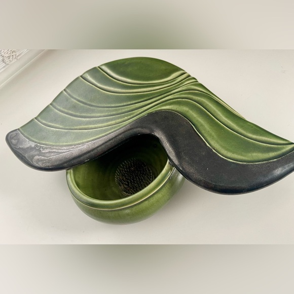 Peter Jansons Pottery PEI Canada Hand Thrown Ikebana Flower Vase Signed - Picture 4 of 11